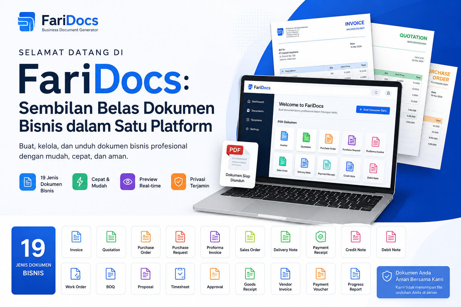 Selamat Datang di FariDocs: Dua Puluh Dokumen Bisnis dalam Satu Platform