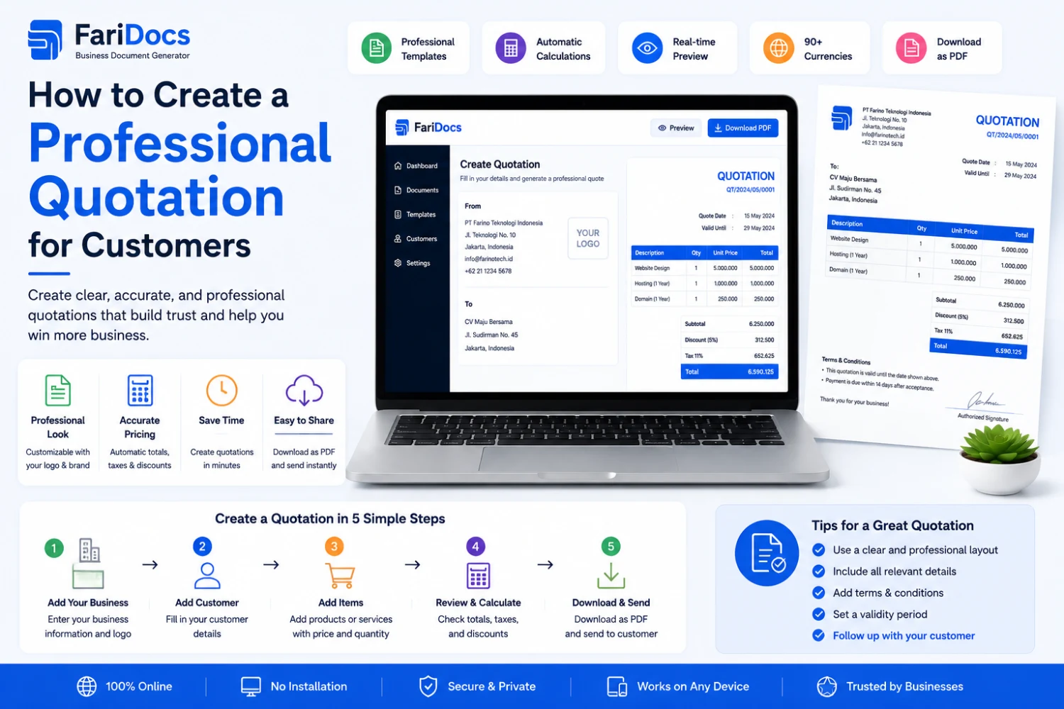 Cara Membuat Quotation Profesional untuk Customer
