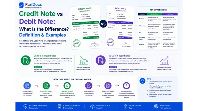 Credit Note vs Debit Note: Apa Perbedaannya?
