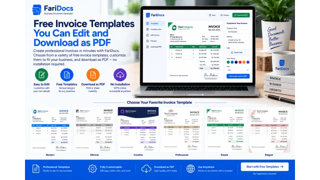 Template Invoice Gratis yang Bisa Diedit dan Diunduh PDF