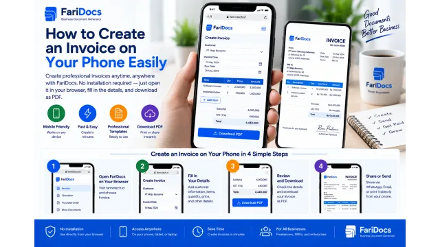 Cara Membuat Invoice di HP dengan Mudah