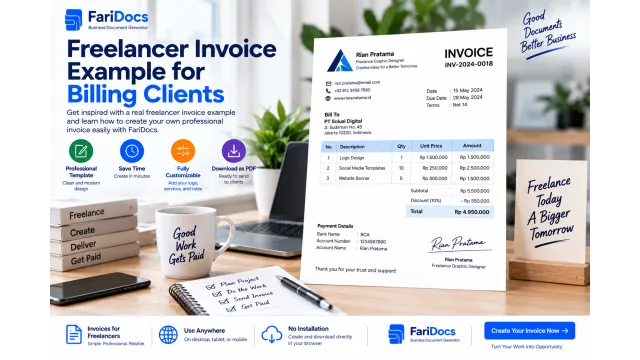 Contoh Invoice Freelancer untuk Menagih Pembayaran Klien