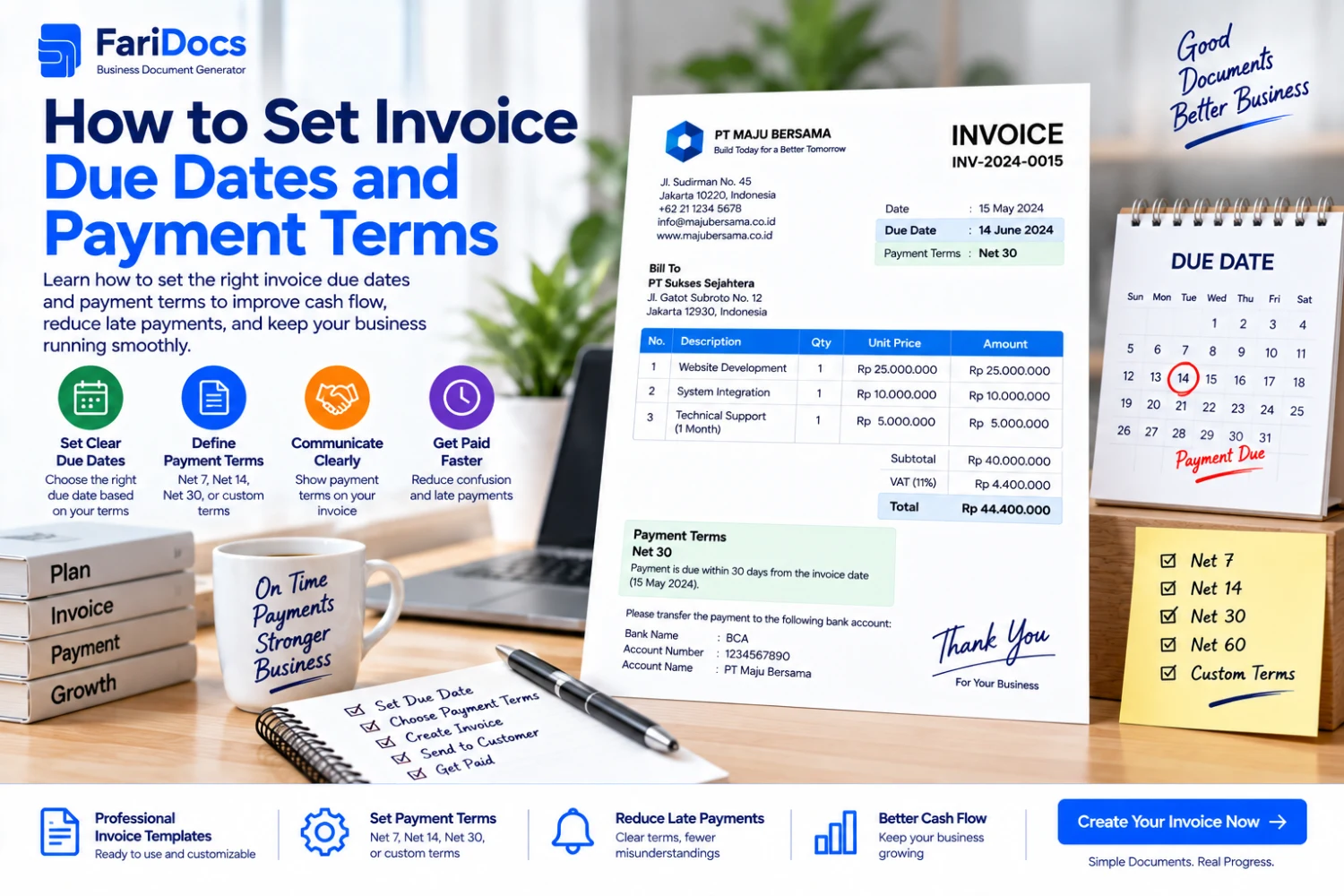 Cara Menentukan Jatuh Tempo dan Termin Pembayaran Invoice